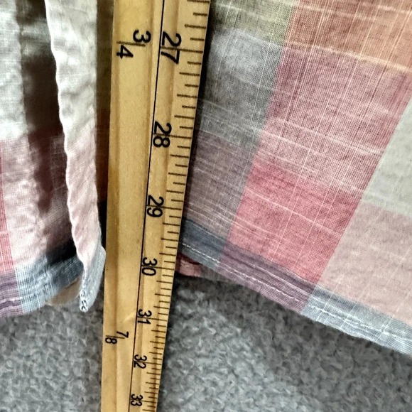 Hawker Rye Button Down Shirt Men Large Multicolor Colorful Plaid Slim Fit Preppy - Picture 4 of 9